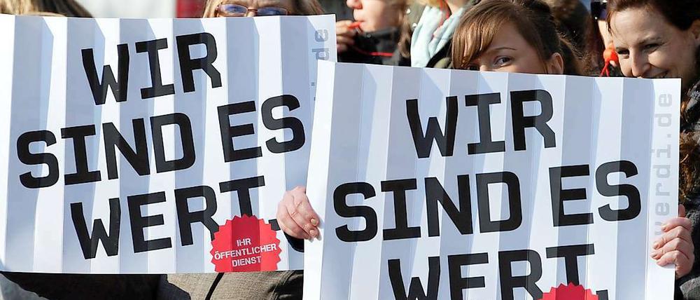 Die Streiks im öffentlichen Dienst kommen auch nach Berlin.