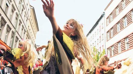 Beim Karneval der Kulturen war am Sonnabend der Tag der Kinder.