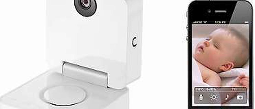 Der Babymonitor sieht wie eine Schmuckschatulle aus.