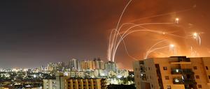 Der Iron Dome in Isreal im Einsatz gegen feindlichen Beschuss der Hamas. 