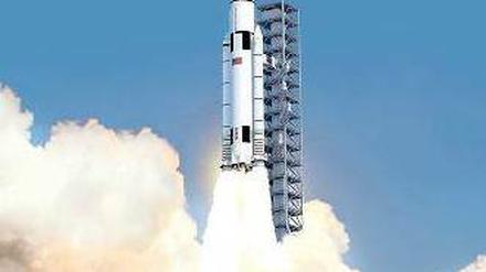 Ein Traum. In der zukünftigen Nasa-Rakete, die die neue Kapsel "Orion" in der Spitze tragen soll, könnte auch deutsche Technik fliegen. 