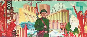 Abblätternder Kommunismus. In aufgelassenen Sowjetkasernen bröseln allmählich die Verherrlichungsgemälde von der Wand.