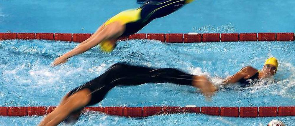 Schwimmstudien. Die kanadische Autorin Leanne Shapton liebt „die Hydrodynamik der Körper, die Strömungen und Wirbel“. Foto: AFP