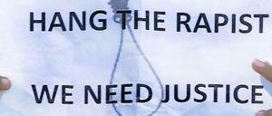 Seit der Vergewaltigung dauern die Protest in Indien an.