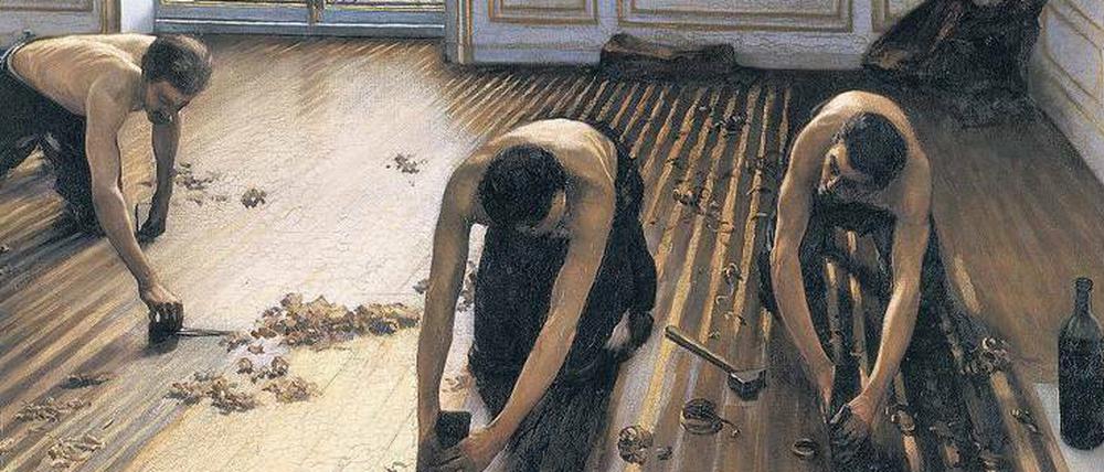 Im Schweiße deines Angesichts. Caillebottes „Parkettschleifer“ (1894, Ausschnitt).Foto: Musée d'Orsay, Paris, Geschenk der Erben von Gustave Caillebotte.