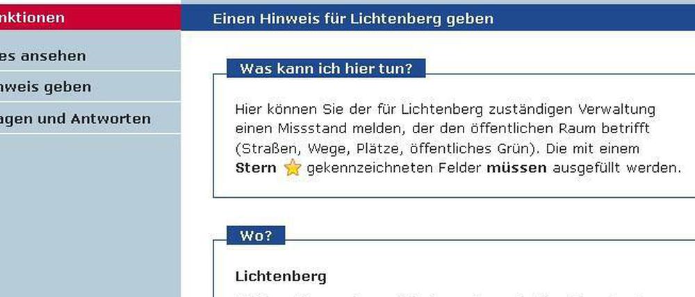Brandenburg als Vorbild: Die Internetseite "Maerker".
