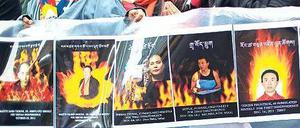 Solidarität. In New York demonstrieren Exil-Tibeter und Unterstützer.