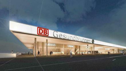 Fertig auf dem Papier. Statt eines großen Einkaufszentrums mit Bahnhof lässt die Bahn nun ein kleineres Empfangsgebäude bauen. 