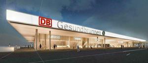 Fertig auf dem Papier. Statt eines großen Einkaufszentrums mit Bahnhof lässt die Bahn nun ein kleineres Empfangsgebäude bauen.