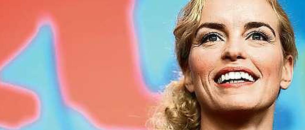 Nina Hoss bei der Vorstellung von Christian Petzolds Film "Barbara" auf der Berlinale 2012.