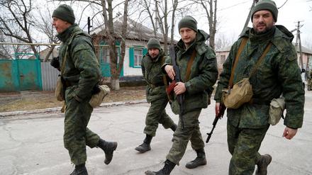 Selbsternannte prorussische Separatisten in Luhansk.