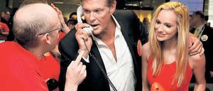 He has been looking for freedom, aber jetzt zieht David Hasselhoff ins „Big Brother“-Haus ein. Das steht nicht in Kalifornien, sondern in Berlin-Adlershof. Immerhin. Foto: Reuters