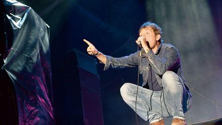 In der Hocke: Damon Albarn von Blur