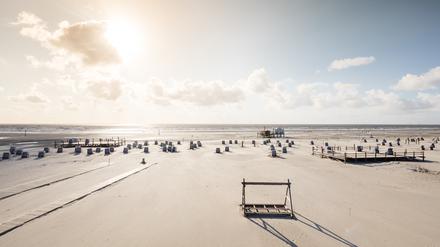 Noch herrscht Ruhe am Strand in St. Peter-Ording.