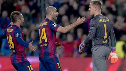 Marc-André ter Stegen hielt einen Elmeter von Sergio Aguero.