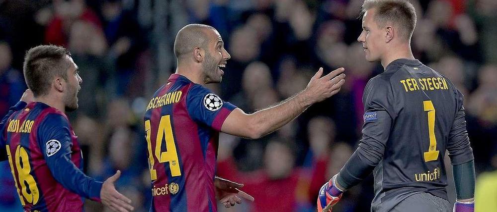 Marc-André ter Stegen hielt einen Elmeter von Sergio Aguero.
