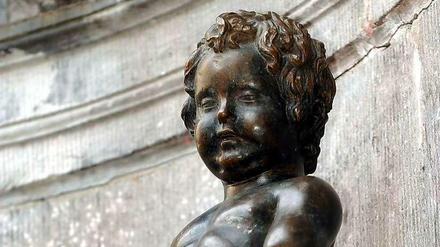 Das Wahrzeichen von Brüssel, das "Männeken Pis", hier in der "Version Nature". So blank ist die bronzene Statue jedoch nicht immer.