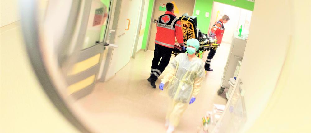 In der Notaufnahme eines Krankenhauses.