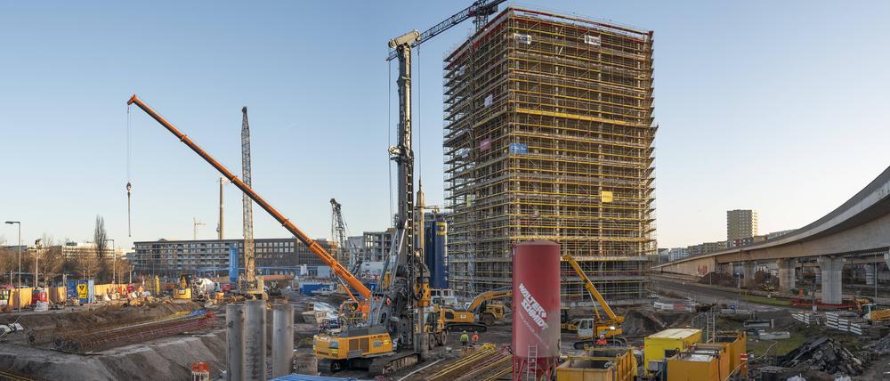 Sieht so die Stadt der Zukunft aus? Die Baustelle der Europacity am Hauptbahnhof.