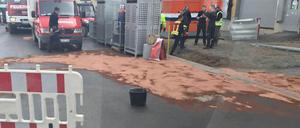 Dieses Foto von dem Vorfall im Tesla-Werk in Grünheide wurde der Partei ÖDP Brandenburg zugespielt.