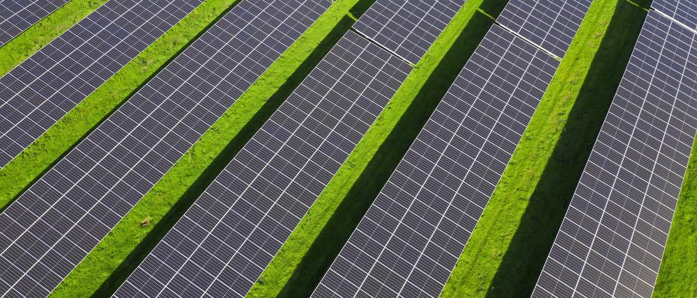 Das ist die Zeitenwende, die eigentlich angekündigt war: Solarpaneele einer Photovoltaikanlage.