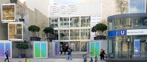Der temporärere Kulturort Pop Kudamm am Kurfürstendamm in Berlin-Charlottenburg.