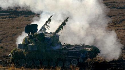 Ein Gepard-Panzer in Aktion