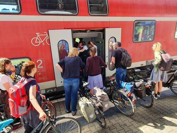 Pfingsten 2019 in Fürstenberg (Havel). Diese Radfahrer durften nicht mehr mit.