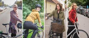Setzen sich für mehr Frauen auf dem Rad ein: Sophia Becker von der TU-Berlin, Bloggerin Juliane Schumacher, Stephanie Krone vom ADFC und Isabell Eberlein von Velokonzept.