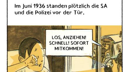 In fünf Kapiteln schildern Autorin Johanna Sokoließ und Illustrator Pedro Stoichita die Geschichte von Otto Rosenberg, dem Mitbegründer und langjährigen Vorsitzenden des Landesverbandes Deutscher Sinti und Roma Berlin-Brandenburg.