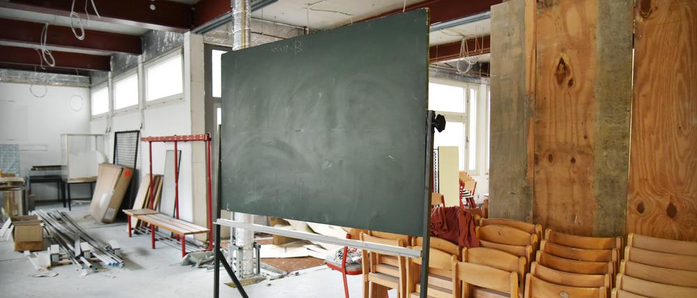 Nach sieben Jahren Baustelle: So sah es in der Kurt-Schumacher-Grundschule in Kreuzberg im Dezember 2019 aus.
