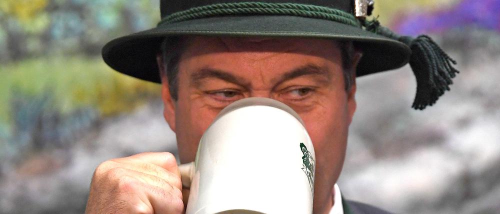 Markus Söder (CSU) beim Patronatstag der Bayerischen Gebirgsschützen.