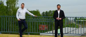 Fordern eine Radbrücke: Die CDU-Abgeordneten Danny Freymark (links) und Martin Pätzold.