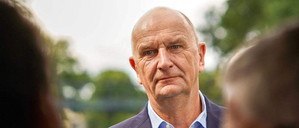 Ministerpräsident Dietmar Woidke (SPD) im Rahmen einer Tourismus-Pressefahrt.