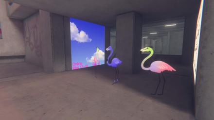 Blick ins „A Maze Space“ des hybriden A Maze Festivals. 