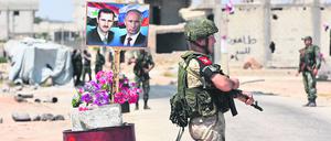 Ein russischer Kontrollposten in Syrien. 