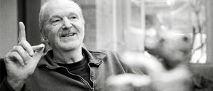 Michael Gwisdek, Schauspieler. Hier fotografiert beim Interview in seinem Haus in der Schorfheide nördlich von Berlin, 2010.