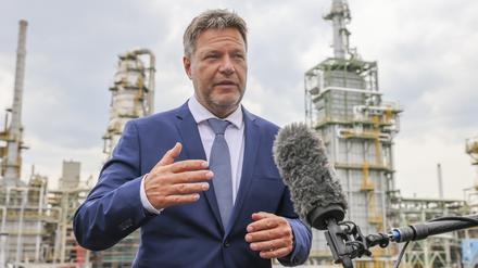 Vizekanzler Robert Habeck besuchte am Montag Sachsen-Anhalt.