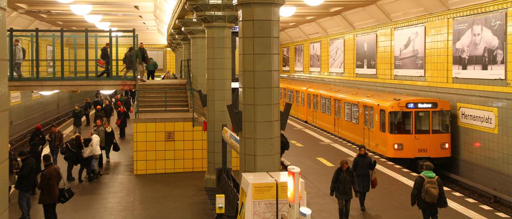U-Bahnhof  Hermannplatz (U7, U8, 1926/27)  in Berlin. 
Foto: Thilo Rückeis