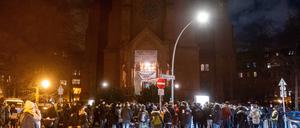 Demonstrationen vor der Gethsemanekirche.