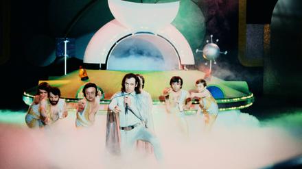 Udo Lindenberg in den 70er Jahren in einer deutschen Fernsehshow.