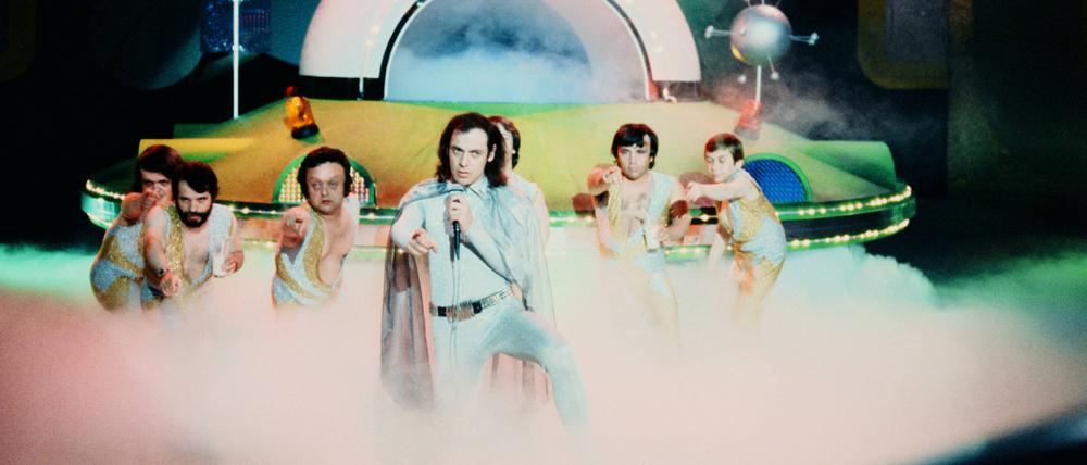 Udo Lindenberg in den 70er Jahren in einer deutschen Fernsehshow.