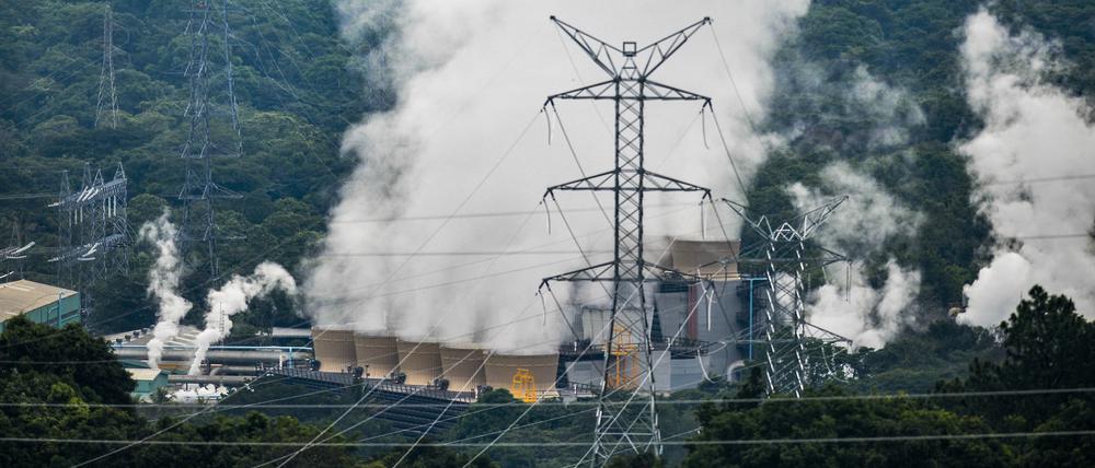 Weltweit einsetzbar: Blick auf eine Anlage zur Gewinnung geothermischer Energie in El Salvador.