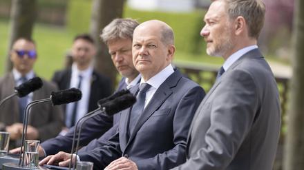  Habeck, Scholz und Lindner.
