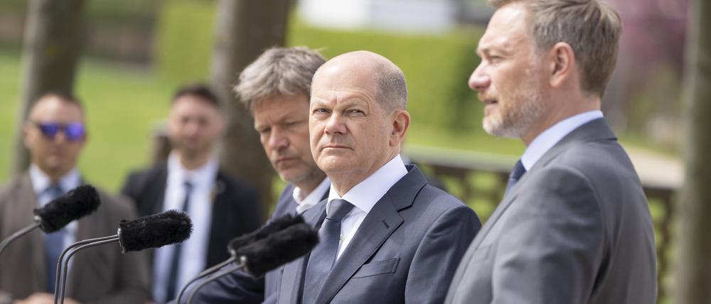  Habeck, Scholz und Lindner.