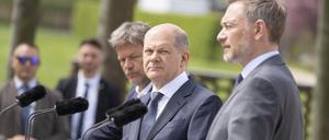  Habeck, Scholz und Lindner.