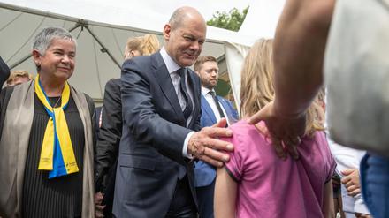 Bundeskanzler Olaf Scholz (SPD) beim Katholikentag in Stuttgart.
