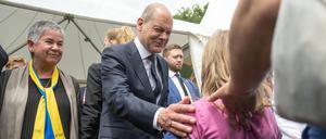 Bundeskanzler Olaf Scholz (SPD) beim Katholikentag in Stuttgart.