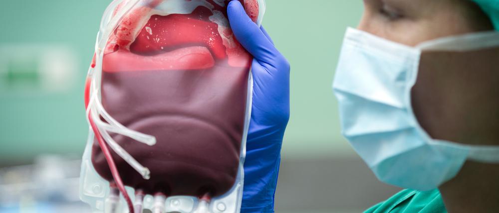 Kräftigendes Rot: Dieser Beutel enthält ein Konzentrat von roten Blutkörperchen. Im OP ist das eine wichtiges Mittel, um den Blutverlust des Patienten durch einen Eingriff auszugleichen.