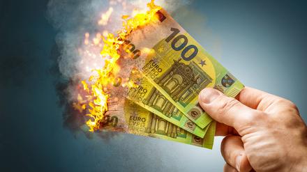 Inflation ist, wenn das Geld wird immer weniger Wert ist. 